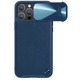 Nillkin camshield usnjeni ovitek za iphone 14 pro s pokrovom za kamero, modri