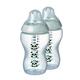 Tommee Tippee Otroška steklenička C2N Panda 340 ml 2 kos 3m +