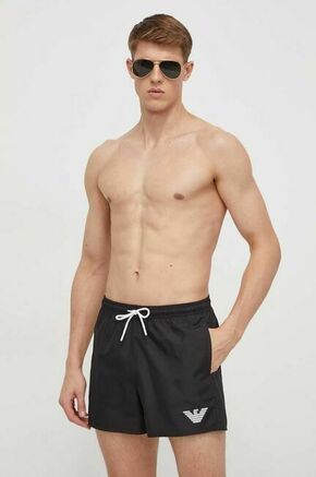 Kopalne kratke hlače Emporio Armani Underwear črna barva - črna. Kopalne kratke hlače iz kolekcije Emporio Armani Underwear