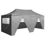 Profesionalen zložljiv šotor za zabave 4 stranice 3x6 m jeklo