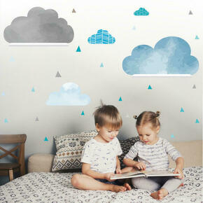 Nalepke oblakov za policami IKEA 012op