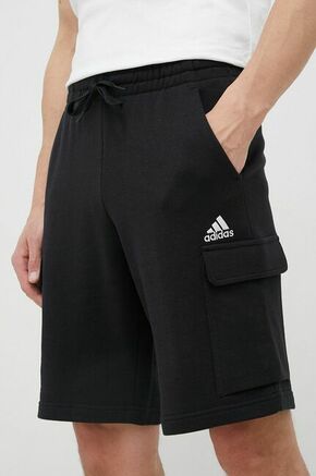 Bombažne kratke hlače adidas črna barva - črna. Kratke hlače iz kolekcije adidas. Model izdelan iz rahlo elastičnega materiala