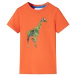 vidaXL Otroška majica s kratkimi rokavi živo oranžna 104