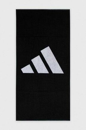 Bombažna brisača adidas Performance črna barva - črna. Brisača iz kolekcije adidas Performance. Model izdelan iz bombaža.
