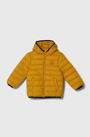 Otroška jakna United Colors of Benetton rumena barva - rumena. Otroški jakna iz kolekcije United Colors of Benetton. Podložen model