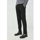Hlače Tommy Hilfiger moški, črna barva - črna. Hlače iz kolekcije Tommy Hilfiger. Model izdelan iz enobarvne, rahlo elastične tkanine.