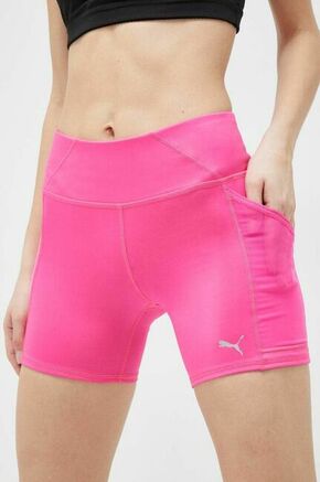 Kratke hlače za tek Puma Favorite roza barva - roza. Kratke hlače za tek iz kolekcije Puma. Model izdelan iz materiala