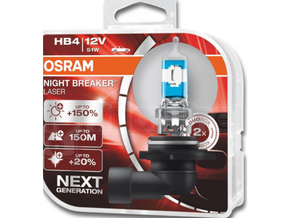 OSRAM 12V Žarnica Osram 9006NL-HCB DUO-Pack 12V 51W HB3 P22D Night Breaker LASER next generation 2 x HB4 par +150%