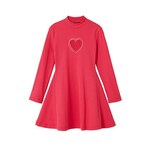 Otroška obleka Desigual vijolična barva - roza. Otroški obleka iz kolekcije Desigual. Model izdelan iz tanke, elastične pletenine. Model iz izjemno udobne tkanine z visoko vsebnostjo bombaža.