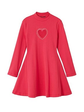 Otroška obleka Desigual vijolična barva - roza. Otroški obleka iz kolekcije Desigual. Model izdelan iz tanke