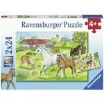 Ravensburger sestavljanka Konji na kmetiji, 2 x 24 delov (7833)