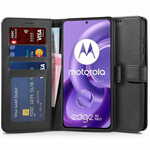 Tech-protect Wallet knjižni usnjeni ovitek za Motorola Edge 30 Neo, črna