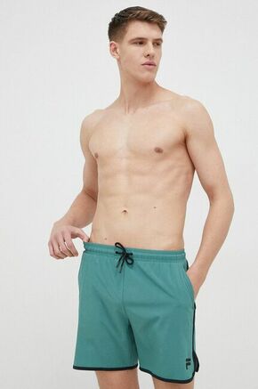 Kopalne kratke hlače Fila turkizna barva - turkizna. Kopalne kratke hlače iz kolekcije Fila. Model izdelan iz tanke