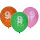 WEBHIDDENBRAND Napihljiv balon 30 cm - komplet 5 balonov s številko 9