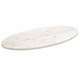Greatstore Mizna plošča bela 90x45x2,5 cm trdna borovina ovalna