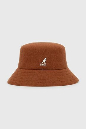 Volnen klobuk Kangol rjava barva - rjava. Klobuk iz kolekcije Kangol. Model z ozkim robom