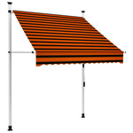 shumee Ročno zložljiva tenda 150 cm oranžna in rjava