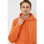 Bluza G-Star Raw moška, oranžna barva, - oranžna. Mikica s kapuco iz kolekcije G-Star Raw. Model izdelan iz elastične pletenine.