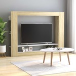 shumee TV omarica bela in sonoma hrast 152x22x113 cm iverna plošča