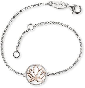 Engelsrufer Srebrna zapestnica z rožo lotosa ERB-LILLOTUS-BI srebro 925/1000