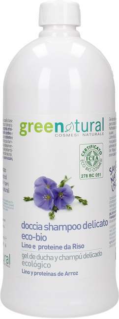 "Greenatural 2v1 nežen gel za prhanje in šampon
