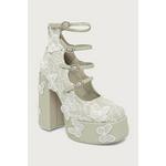 Koi Footwear salonke s polno peto (blok) Wild Lotus Butterfly Lace Platform zelena DBP47.WildLotus