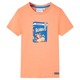 vidaXL Otroška majica s kratkimi rokavi neon oranžna 140
