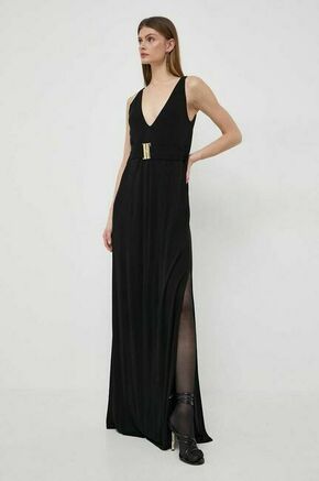Obleka Pinko črna barva - črna. Obleka iz kolekcije Pinko. Model izdelan iz elastične pletenine. Izrazit model za posebne priložnosti.