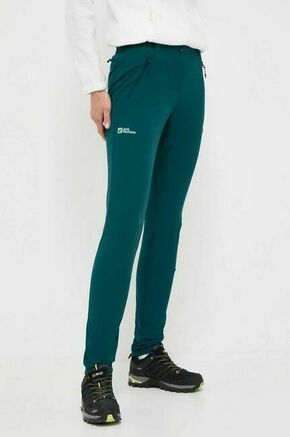 Outdooor hlače Jack Wolfskin Geigelstein zelena barva - zelena. Outdooor hlače iz kolekcije Jack Wolfskin. Model izdelan iz vodoodpornega materiala.