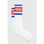 Nogavice Vans moški, bela barva - bela. Visoke nogavice iz kolekcije Vans. Model izdelan iz vzorčastega materiala.