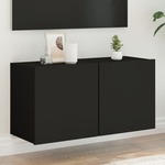 Vidaxl Stenska TV omarica črna 80x30x41 cm
