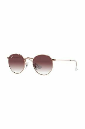 Otroška sončna očala Ray-Ban ROUND roza barva