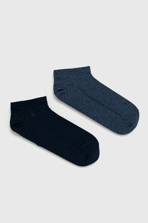 Nogavice Levi's mornarsko modra barva - mornarsko modra. Kratke nogavice iz kolekcije Levi's. Model izdelan iz elastičnega materiala. V kompletu sta dva para.