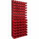 botle Stenska plošča za orodje 58 x 117 cm z 81 kos Škatla viseče Rdeča škatle Sistem za shranjevanje
