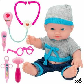 Otroška lutka z dodatki colorbaby zdravnik 15 x 24 x 8 cm 6 kosov
