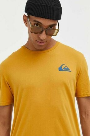 Bombažna kratka majica Quiksilver rumena barva - rumena. Kratka majica iz kolekcije Quiksilver