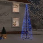 vidaXL Novoletna jelka stožec 1400 modrih LED lučk 160x500 cm