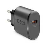 SBS adapter USB-C 15W Fast Charge, črn, TETRTC15W