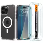Ovitek Spigen Ultra Hybrid MagSafe, white + Glass tR EZ Fit Pack - iPhone 6.9" 2024 (ACS08141)