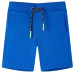 vidaXL Otroške kratke hlače z vrvico modra 128