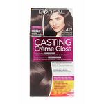 L´Oréal Paris Casting Creme Gloss barva za lase 48 ml odtenek 412 Iced Cocoa poškodovana škatla