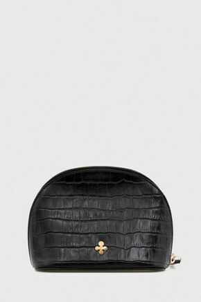 Usnjena kozmetična torbica Lilou črna barva - črna. Toaletna torbica iz kolekcije Lilou. Model izdelan iz naravnega usnja.