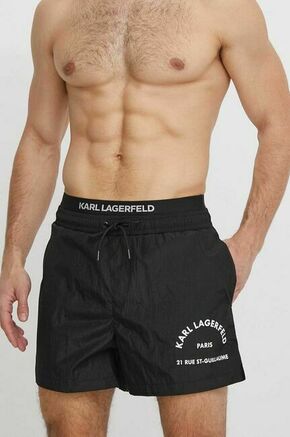 Kopalne kratke hlače Karl Lagerfeld črna barva - črna. Kopalne kratke hlače iz kolekcije Karl Lagerfeld