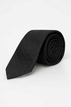 Svilena kravata Calvin Klein črna barva - črna. Kravata iz kolekcije Calvin Klein. Model izdelan iz enobarvne