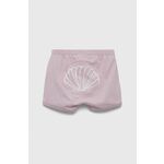 Bombažne kratke hlače za dojenčke United Colors of Benetton roza barva - roza. Kratke hlače za dojenčka iz kolekcije United Colors of Benetton. Model izdelan iz udobne pletenine. Nežen material, prijeten na dotik.