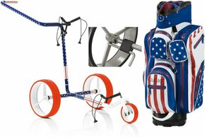 Jucad Carbon 3-Wheel Deluxe SET USA Ročni voziček za golf