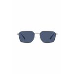 Sončna očala Emporio Armani moški, siva barva - siva. Sončna očala iz kolekcije Emporio Armani. Model z enobarvnimi stekli in okvirji iz kovine. Ima filter UV 400.