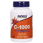 NOW Foods Vitamin C-1000 z bioflavonoidi, 100 zeliščnih kapsul