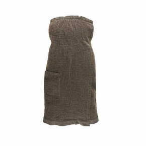 RENTO Oblačilo za savno sarong KENNO 85x145 cm črno-rjav