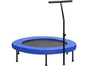 VIDAXL Fitnes trampolin z ročajem in varnostno oblogo 122 cm